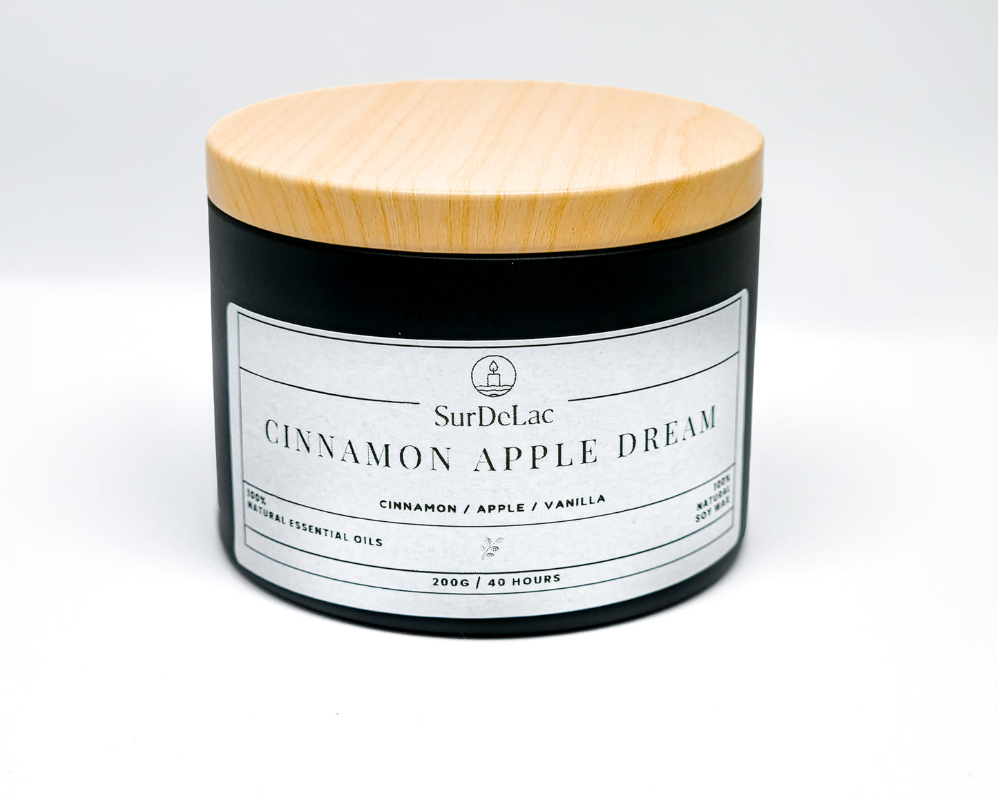 Cinnamon Apple Dream - Lumânare Artizanală Turnată Manual din Ceară de Soia