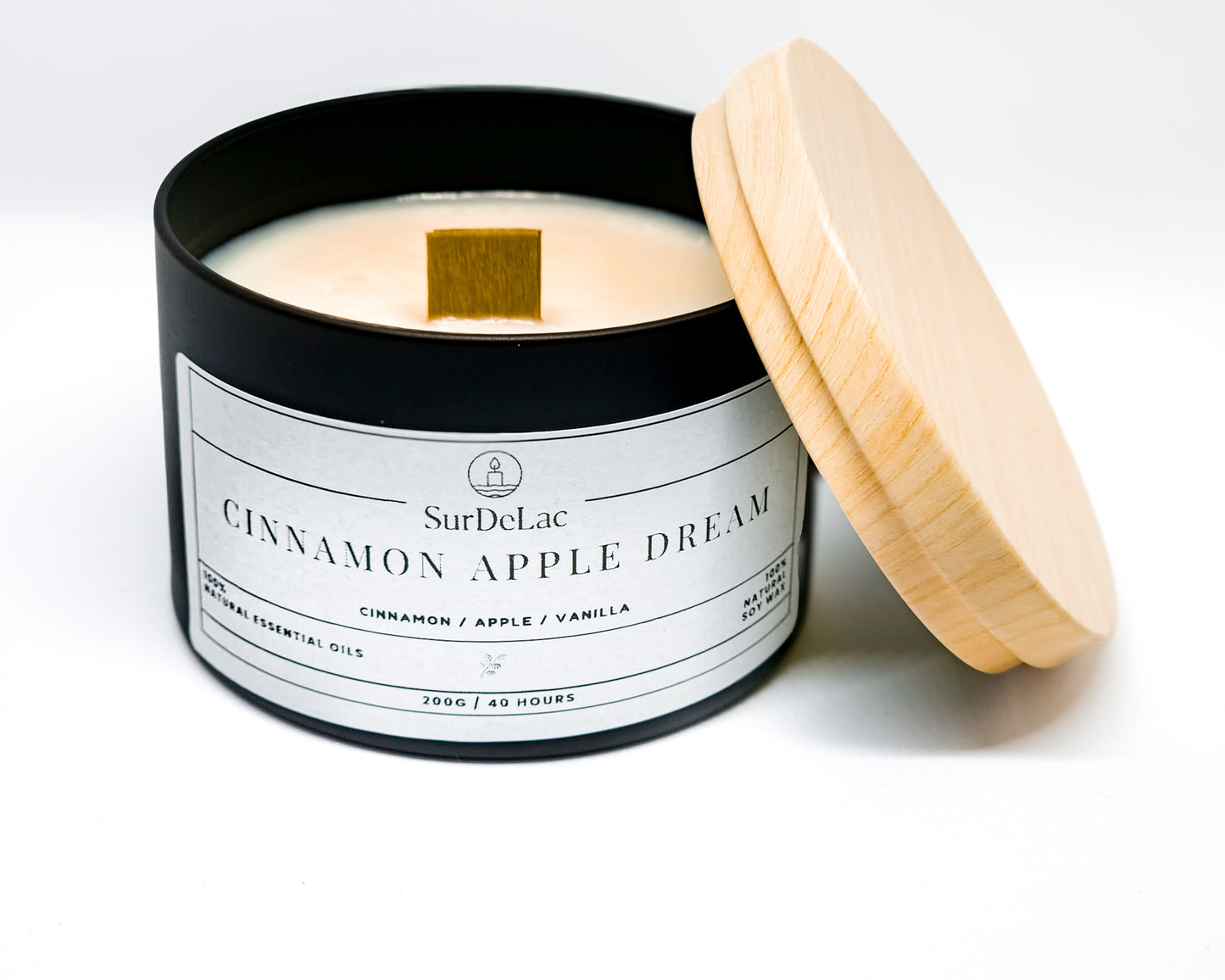 Cinnamon Apple Dream - Lumânare Artizanală Turnată Manual din Ceară de Soia