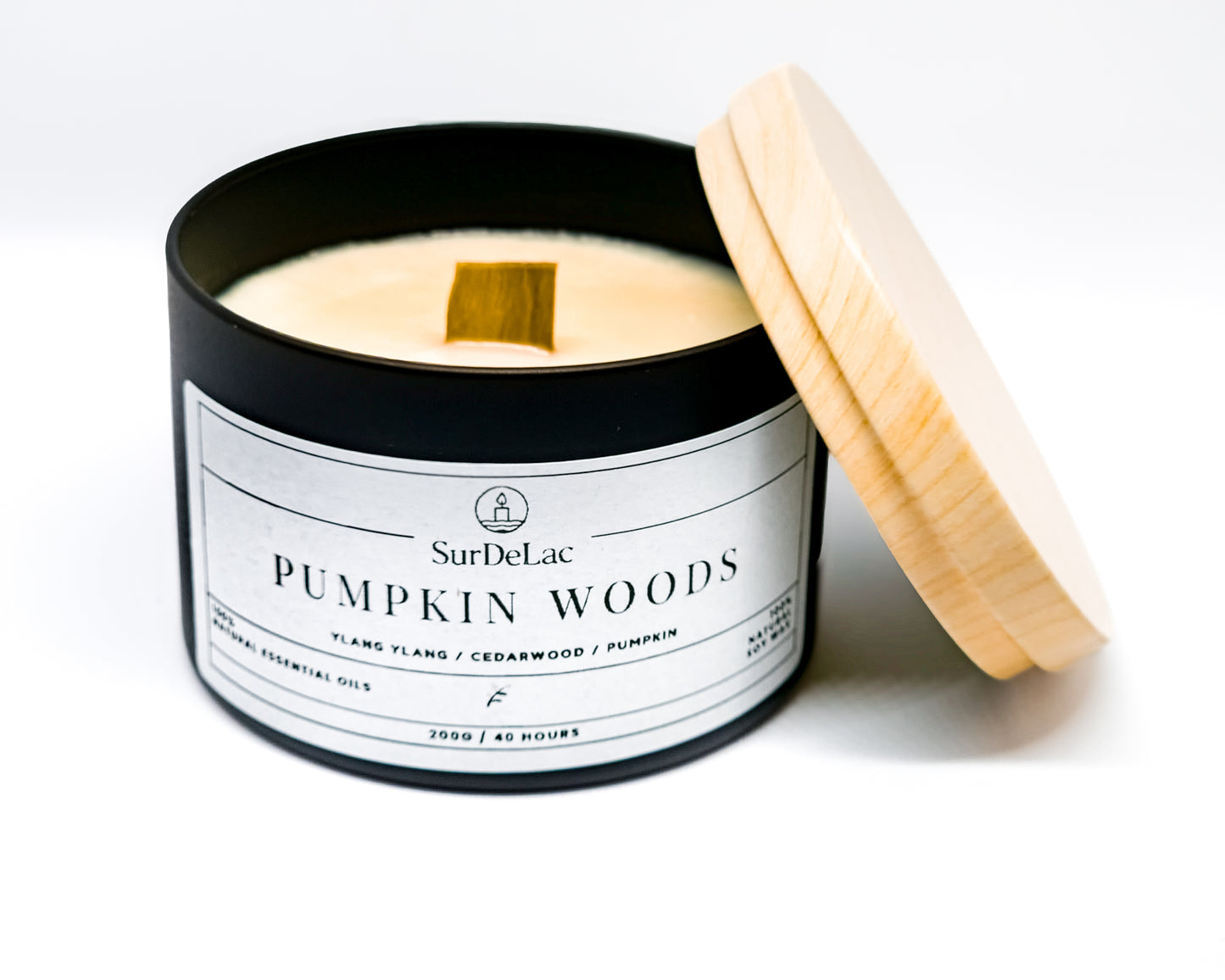 Pumpkin Woods - Lumânare Artizanală Turnată Manual din Ceară de Soia