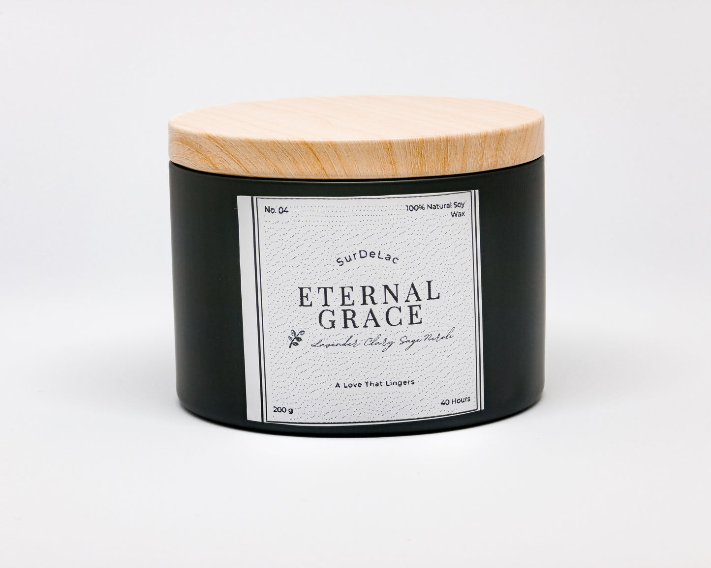 Eternal Grace – Lumânare Artizanală Turnată Manual din Ceară de Soia