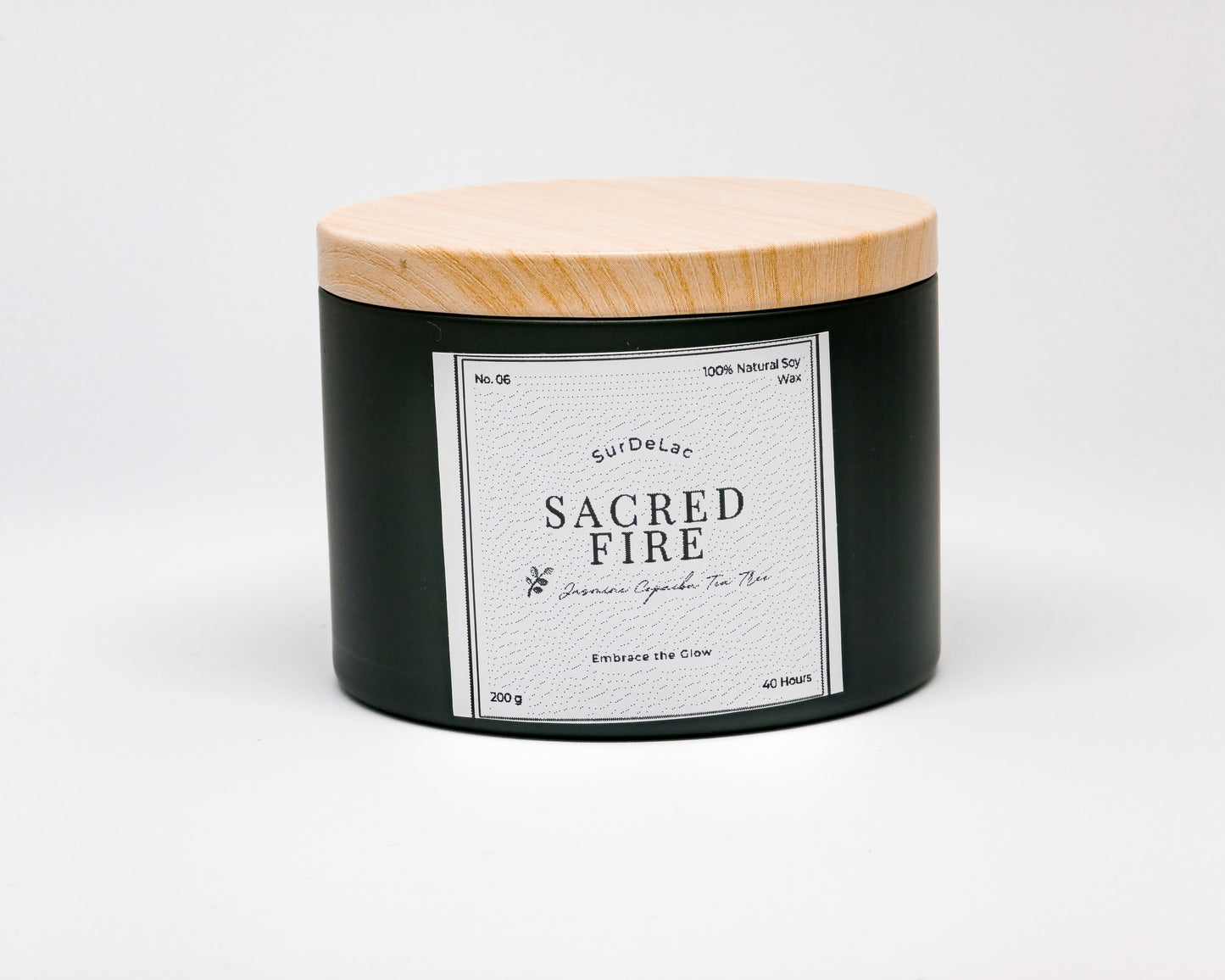 Sacred Fire – Lumânare Artizanală Turnată Manual din Ceară de Soia