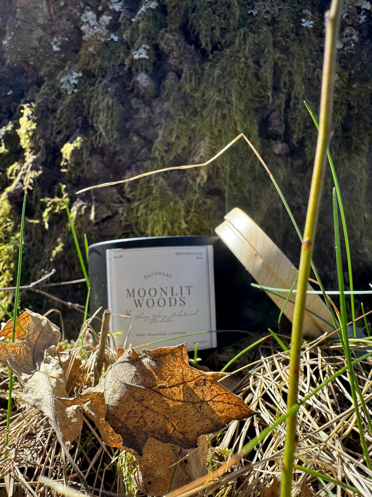 Moonlit Woods – Lumânare Artizanală Turnată Manual din Ceară de Soia