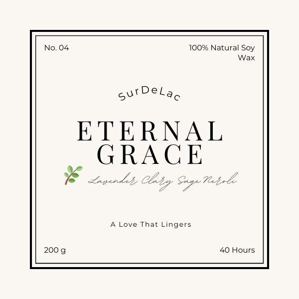 Eternal Grace – Lumânare Artizanală Turnată Manual din Ceară de Soia
